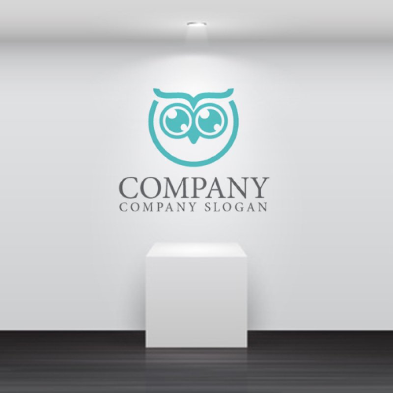 画像4: フクロウ・顔・輪・ロゴ・マークデザイン440 (4)