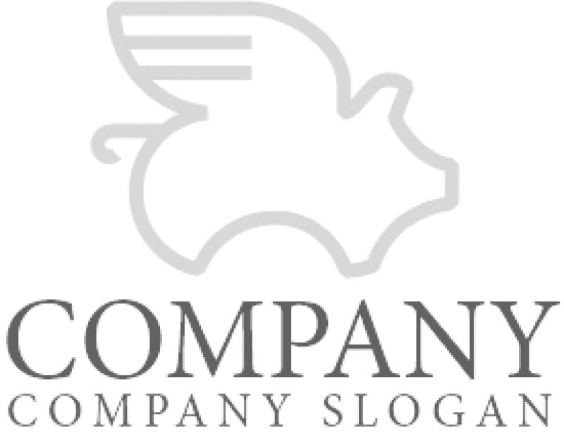 画像5: ブタ・羽・ロゴ・マークデザイン448 (5)