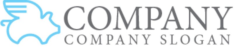 画像6: ブタ・羽・ロゴ・マークデザイン448 (6)