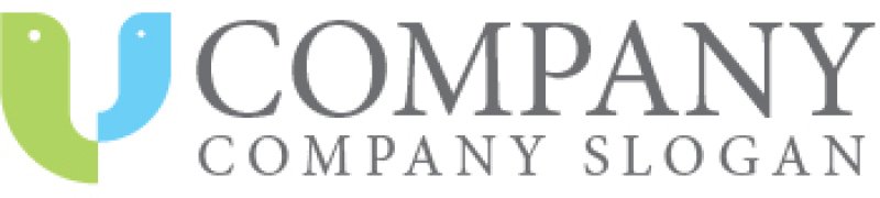 画像4: U・鳥・ペア・ロゴ・マークデザイン451 (4)