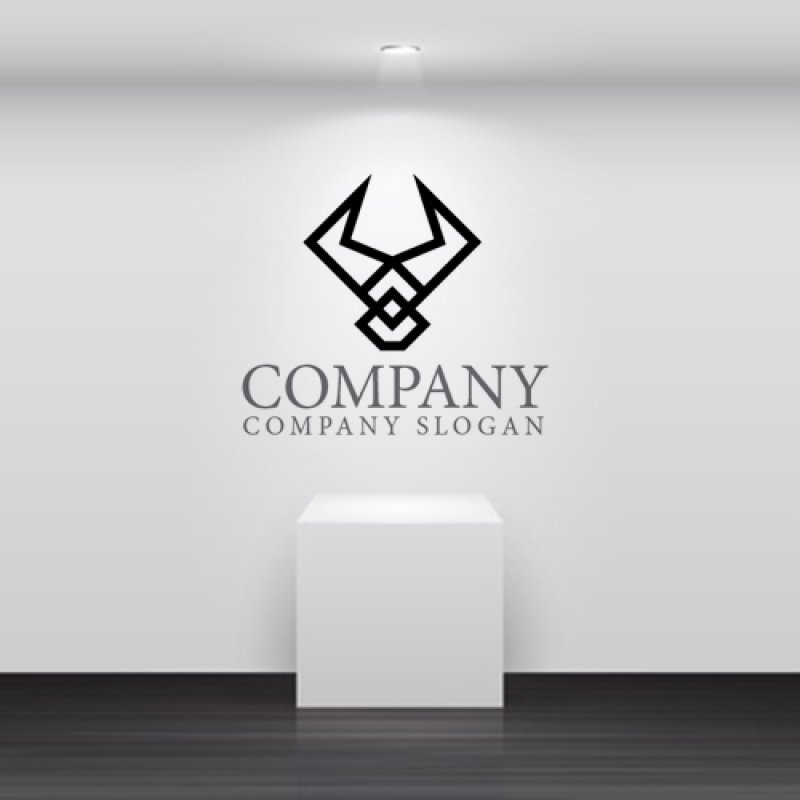 画像4: バッファロー・牛・ツノ・ロゴ・マークデザイン466 (4)