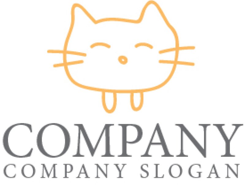 画像1: 猫・動物・顔・ロゴ・マークデザイン481 (1)