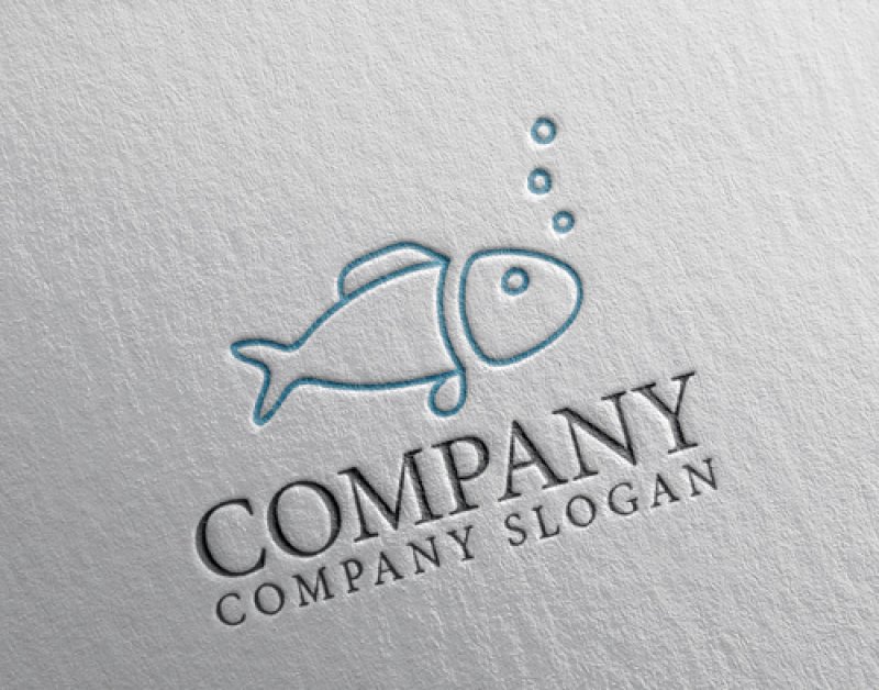 画像2: 魚・泡・ロゴ・マークデザイン483 (2)