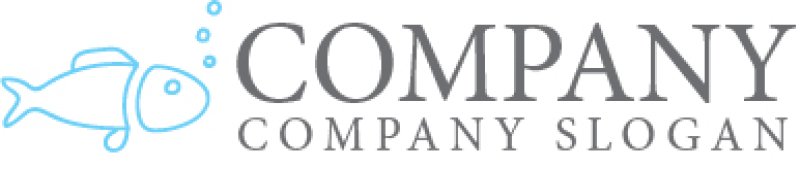 画像7: 魚・泡・ロゴ・マークデザイン483 (7)