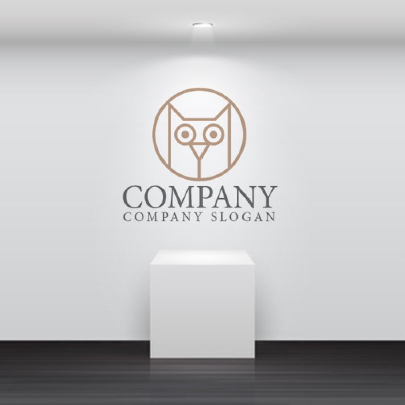 画像5: フクロウ・輪・ロゴ・マークデザイン488 (5)