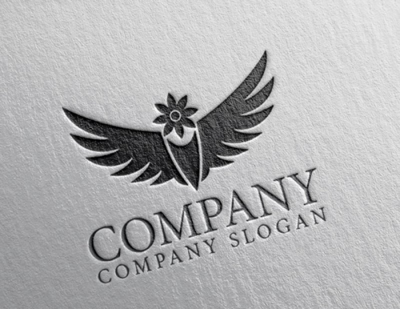 画像2: 鳥・翼・花・ロゴ・マークデザイン509 (2)
