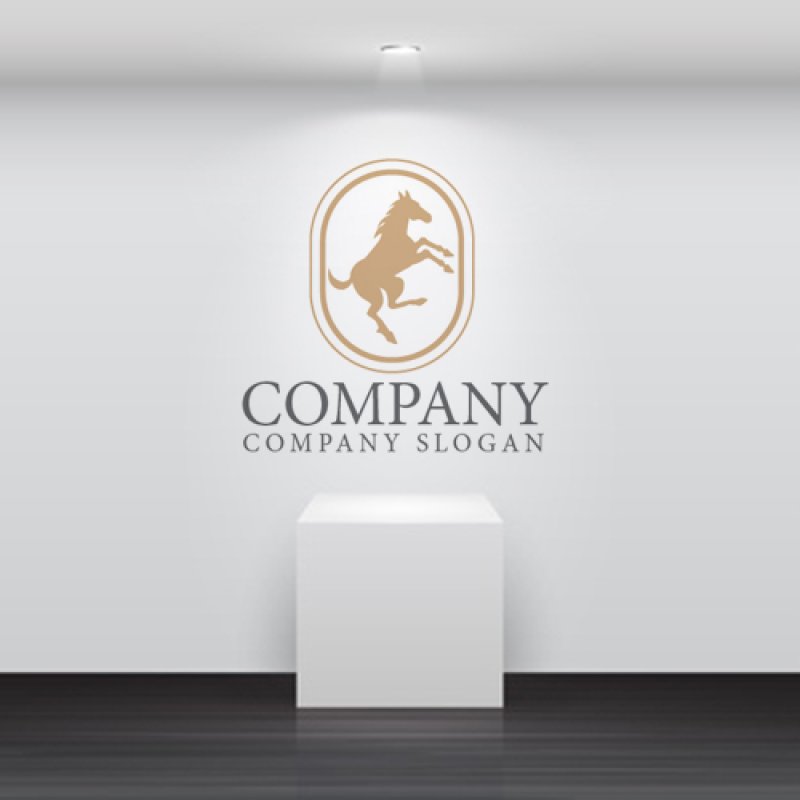 画像5: 馬・エンブレム・楕円・ロゴ・マークデザイン515 (5)