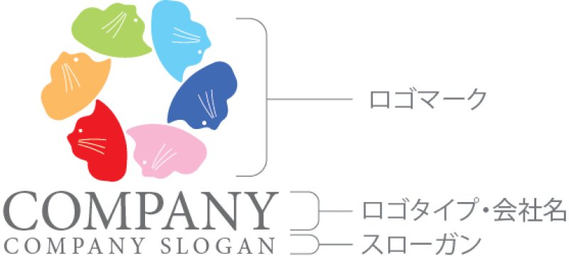 画像10: 猫・輪・虹色・ロゴ・マークデザイン519 (10)