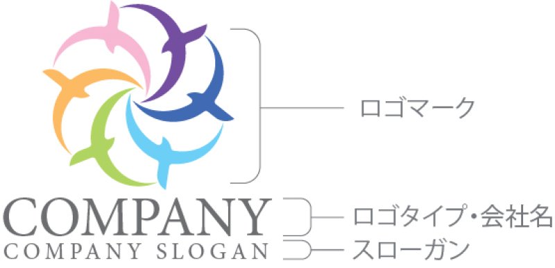画像10: 鳥・輪・虹色・ロゴ・マークデザイン521 (10)