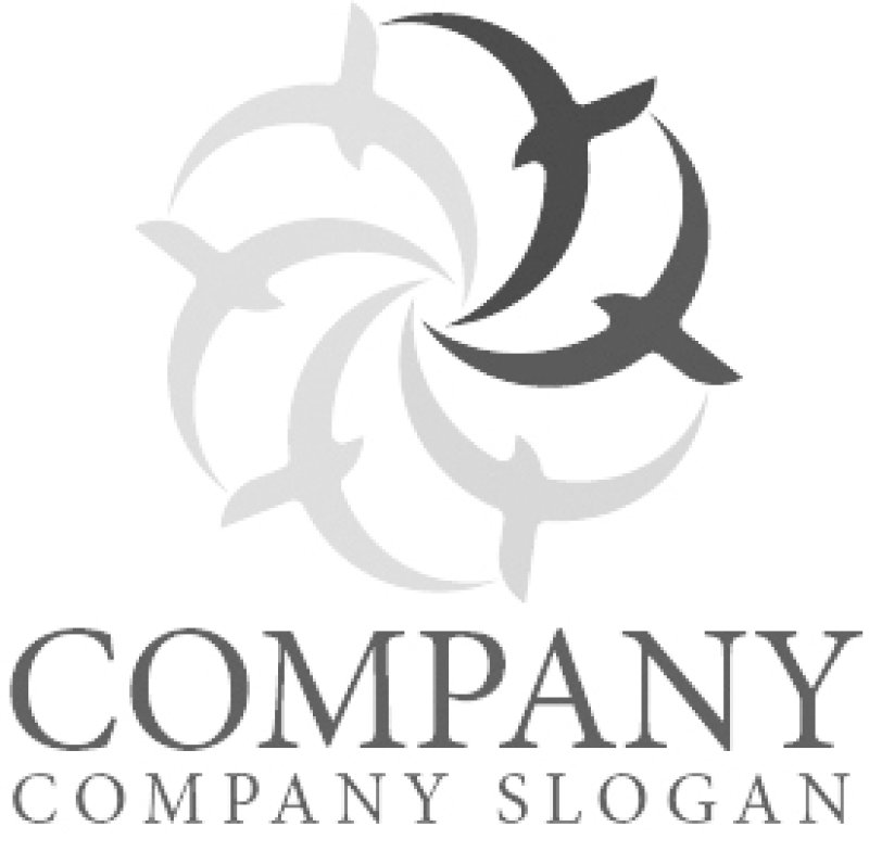 画像6: 鳥・輪・虹色・ロゴ・マークデザイン521 (6)