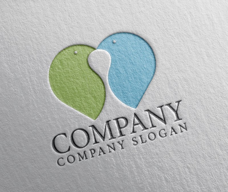 画像2: 鳥・ハート・ペア・ロゴ・マークデザイン523 (2)