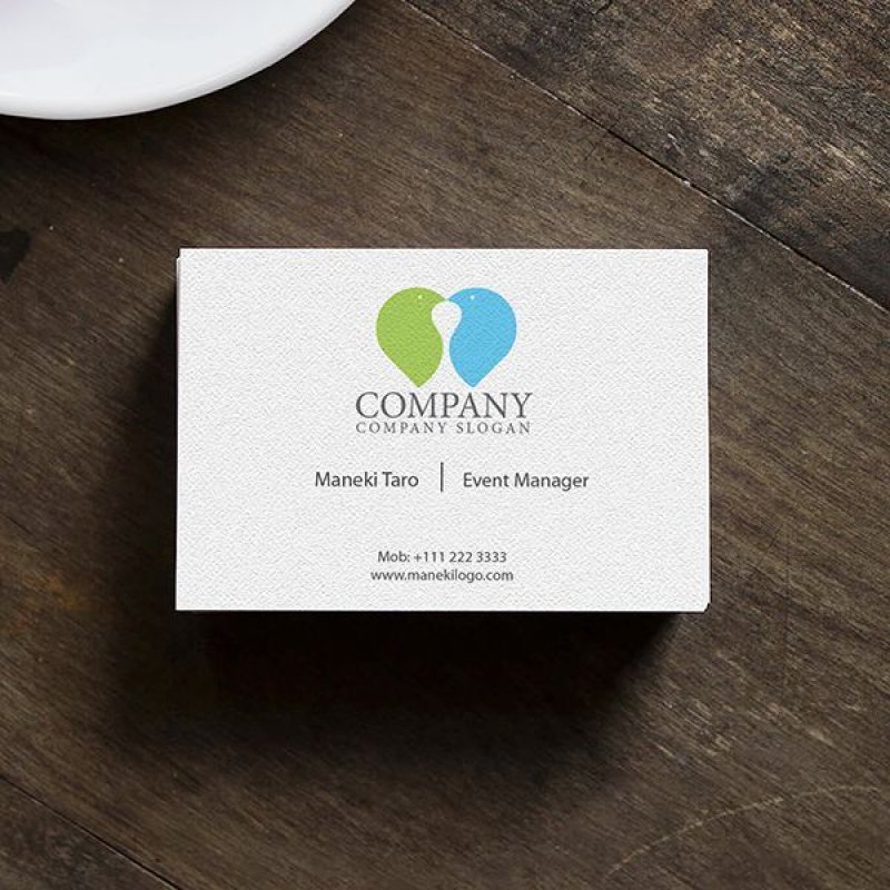 画像3: 鳥・ハート・ペア・ロゴ・マークデザイン523 (3)