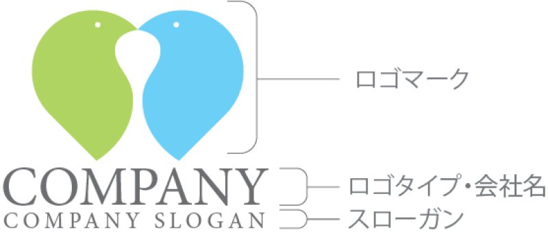 画像10: 鳥・ハート・ペア・ロゴ・マークデザイン523 (10)