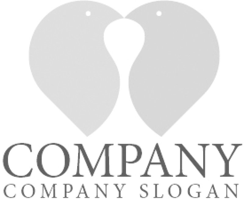 画像6: 鳥・ハート・ペア・ロゴ・マークデザイン523 (6)