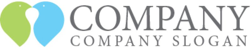 画像7: 鳥・ハート・ペア・ロゴ・マークデザイン523 (7)