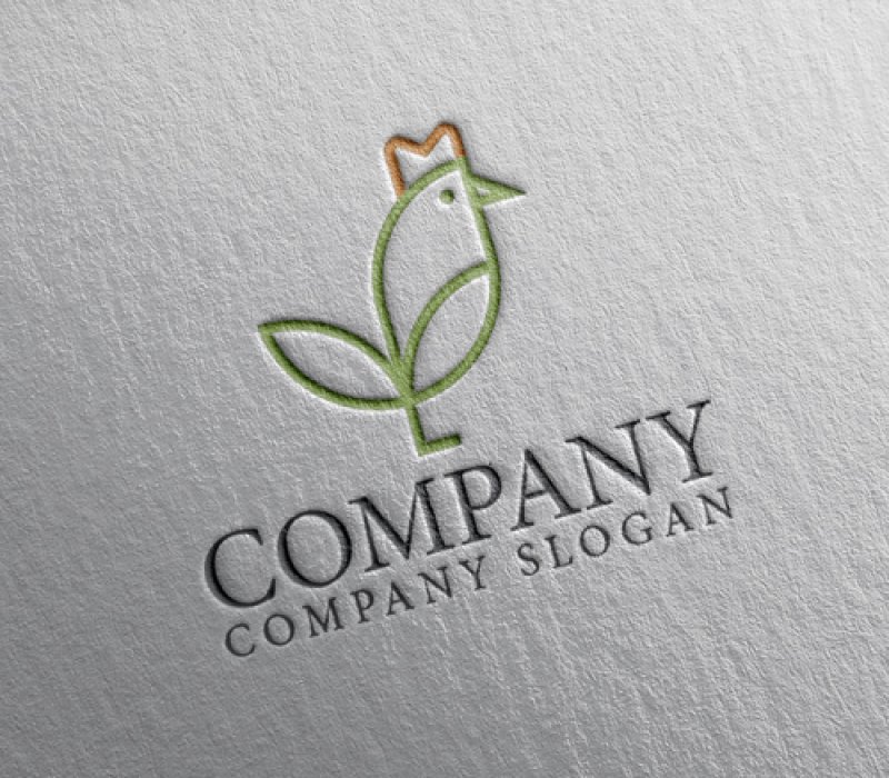 画像2: 鶏・葉・ロゴ・マークデザイン526 (2)