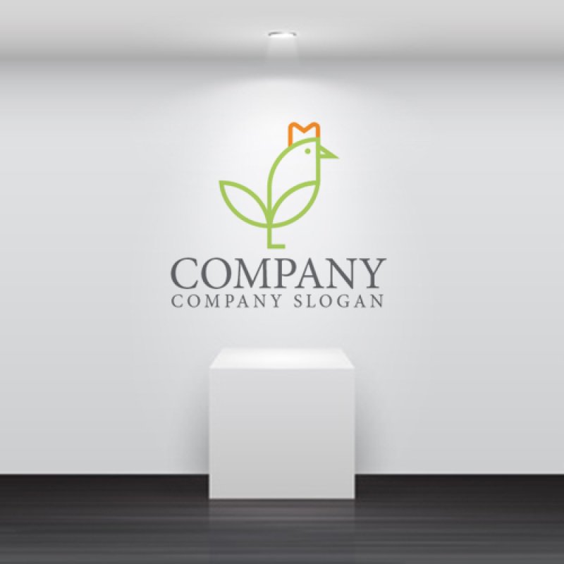 画像5: 鶏・葉・ロゴ・マークデザイン526 (5)