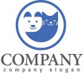 犬・猫・輪・ロゴ・マークデザイン532