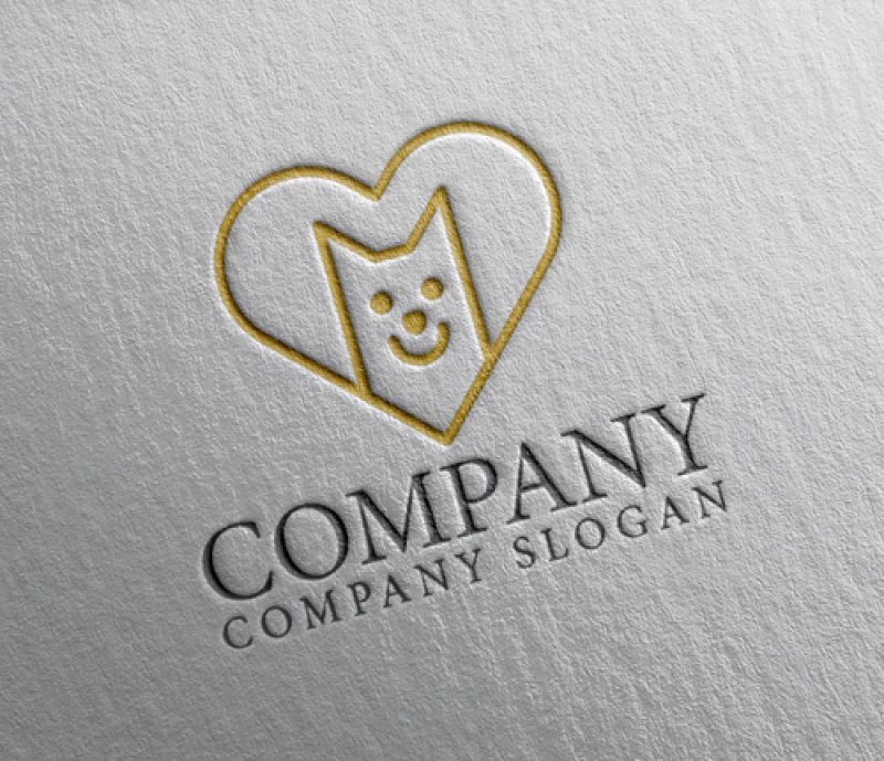 画像2: 犬・ハート・ロゴ・マークデザイン552 (2)