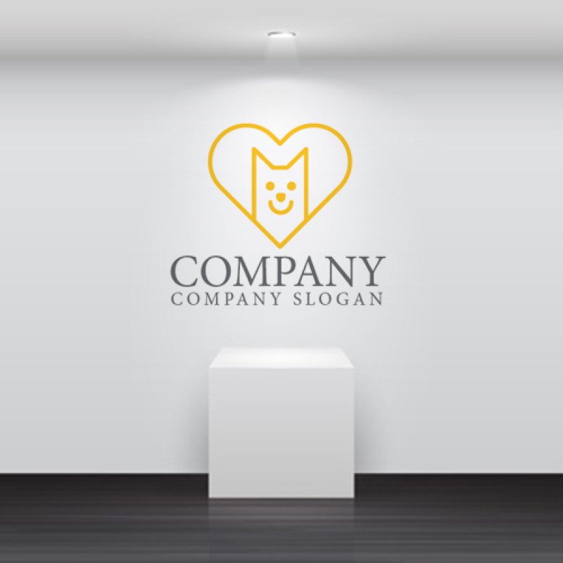 画像5: 犬・ハート・ロゴ・マークデザイン552 (5)