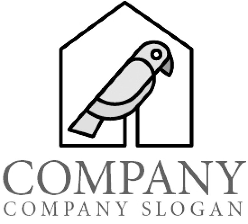 画像6: 鳥・家・オウム・ロゴ・マークデザイン555 (6)