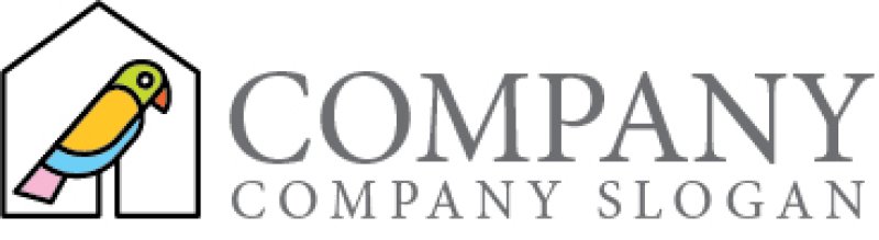 画像7: 鳥・家・オウム・ロゴ・マークデザイン555 (7)