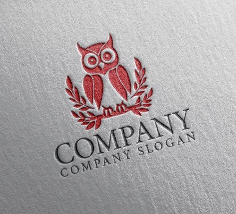 画像2: 鳥・フクロウ・月桂樹・ロゴ・マークデザイン559 (2)