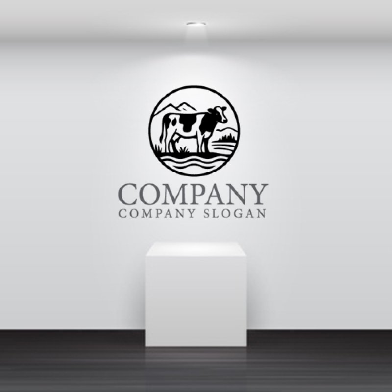 画像5: 牛・自然・乳牛・ミルク・ロゴ・マークデザイン575 (5)