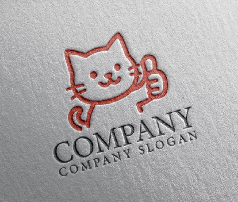 画像2: 猫・手・ok・ロゴ・マークデザイン576 (2)