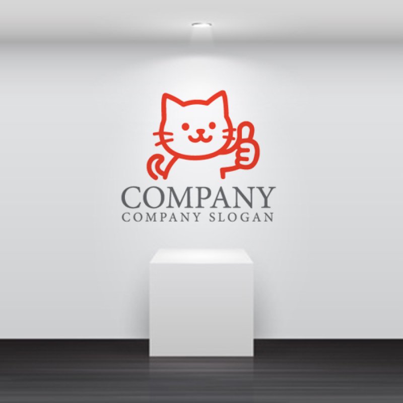 画像5: 猫・手・ok・ロゴ・マークデザイン576 (5)