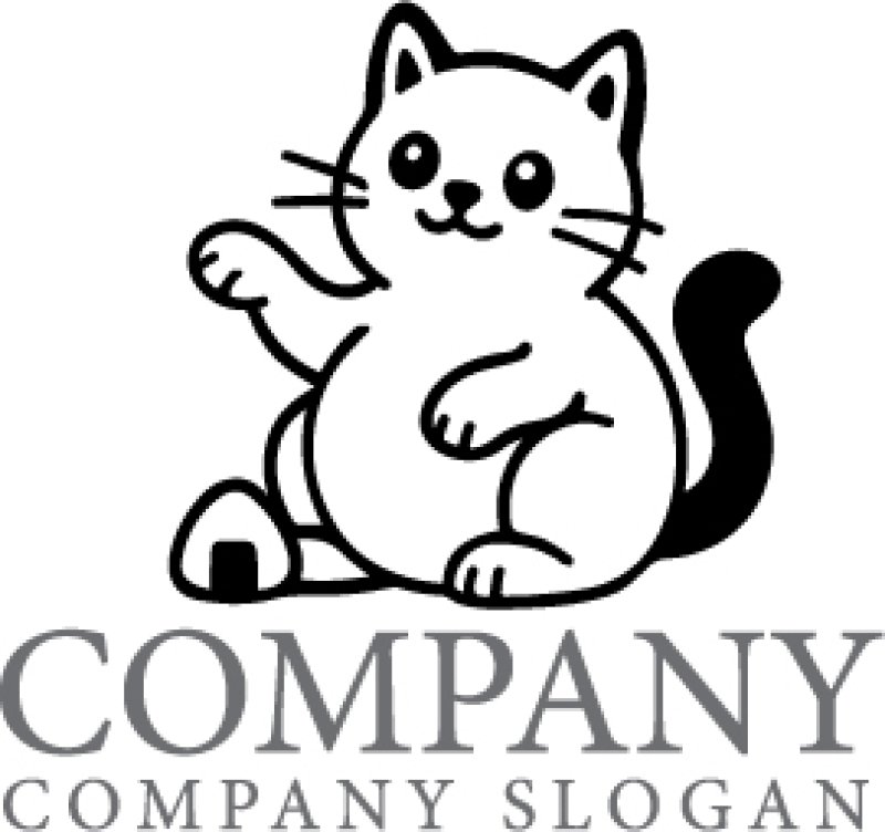 画像1: 猫・おにぎり・ロゴ・マークデザイン577 (1)