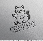 画像2: 猫・おにぎり・ロゴ・マークデザイン577 (2)
