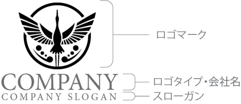 画像9: 鶴・輪・上昇・縁起物・ロゴ・マークデザイン579 (9)