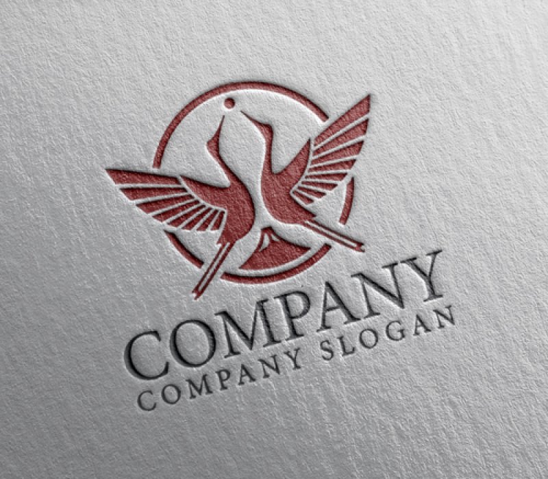 画像2: 鶴・輪・富士・縁起物・ロゴ・マークデザイン580 (2)