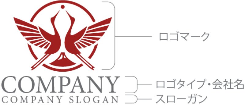 画像10: 鶴・輪・富士・縁起物・ロゴ・マークデザイン580 (10)