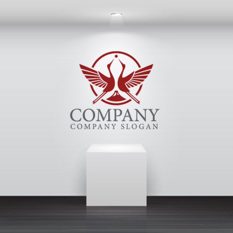 画像5: 鶴・輪・富士・縁起物・ロゴ・マークデザイン580 (5)