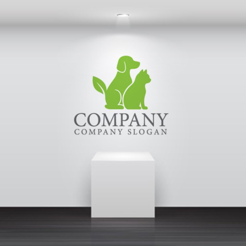 画像5: 犬・猫・葉・グリーン・ロゴ・マークデザイン583 (5)