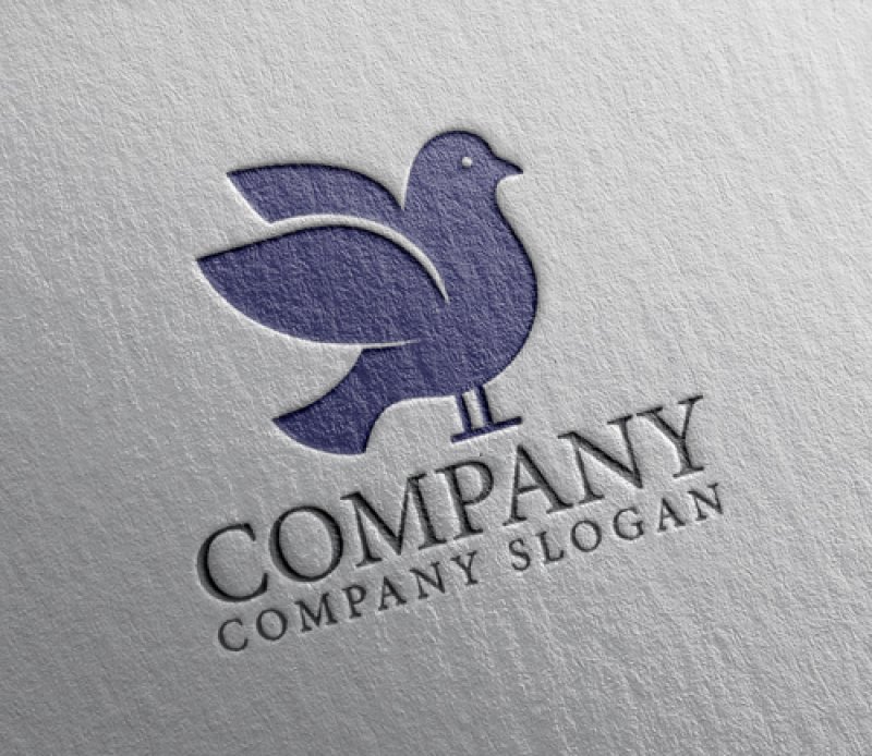 画像2: 鳥・鳩・羽・ロゴ・マークデザイン583 (2)