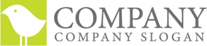 画像7: 鳥・四角・小鳥・グリーン・ロゴ・マークデザイン586 (7)