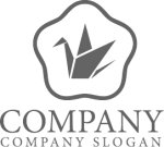 画像6: 鶴・花・折り紙・和・ロゴ・マークデザイン593 (6)