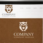 画像4: フクロウ・ハート・かわいい・ロゴ・マークデザイン596 (4)