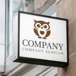 画像5: フクロウ・ハート・かわいい・ロゴ・マークデザイン596 (5)