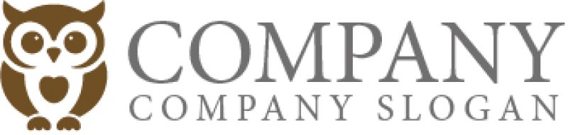 画像6: フクロウ・ハート・かわいい・ロゴ・マークデザイン596 (6)