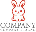 画像1: うさぎ・耳・かわいい・キャラ・ロゴ・マークデザイン597 (1)