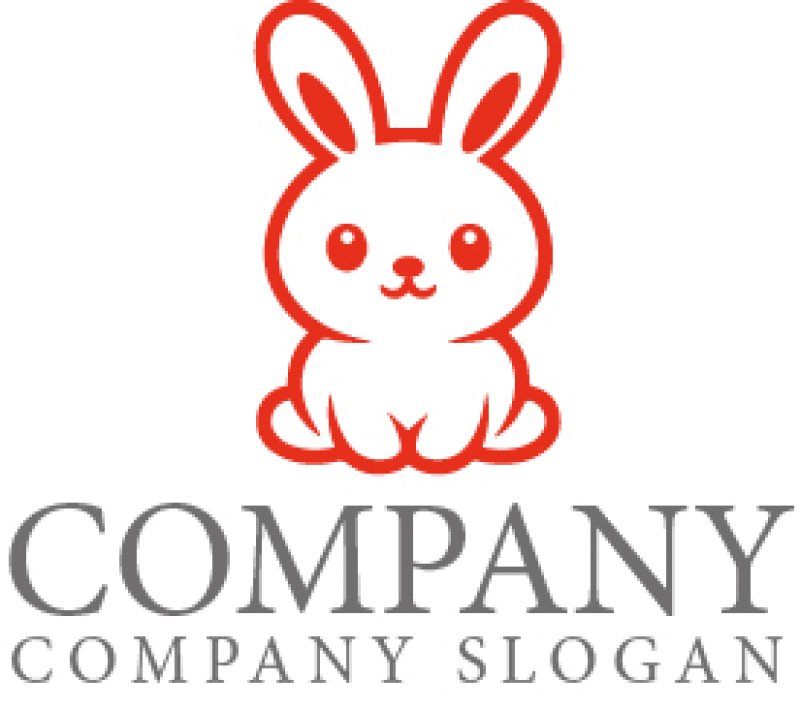 画像1: うさぎ・耳・かわいい・キャラ・ロゴ・マークデザイン597 (1)