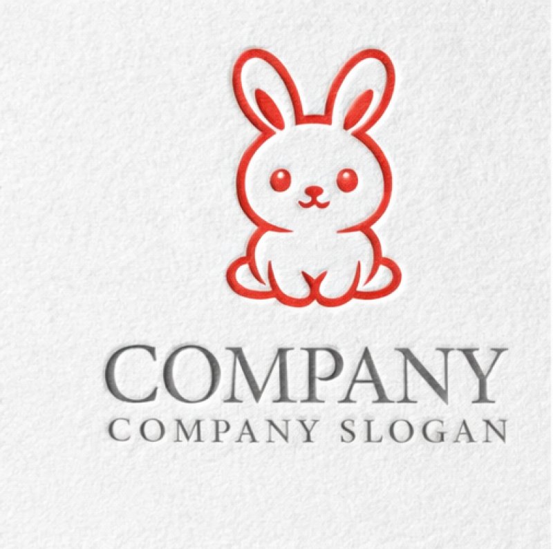 画像2: うさぎ・耳・かわいい・キャラ・ロゴ・マークデザイン597 (2)