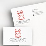 画像3: うさぎ・耳・かわいい・キャラ・ロゴ・マークデザイン597 (3)