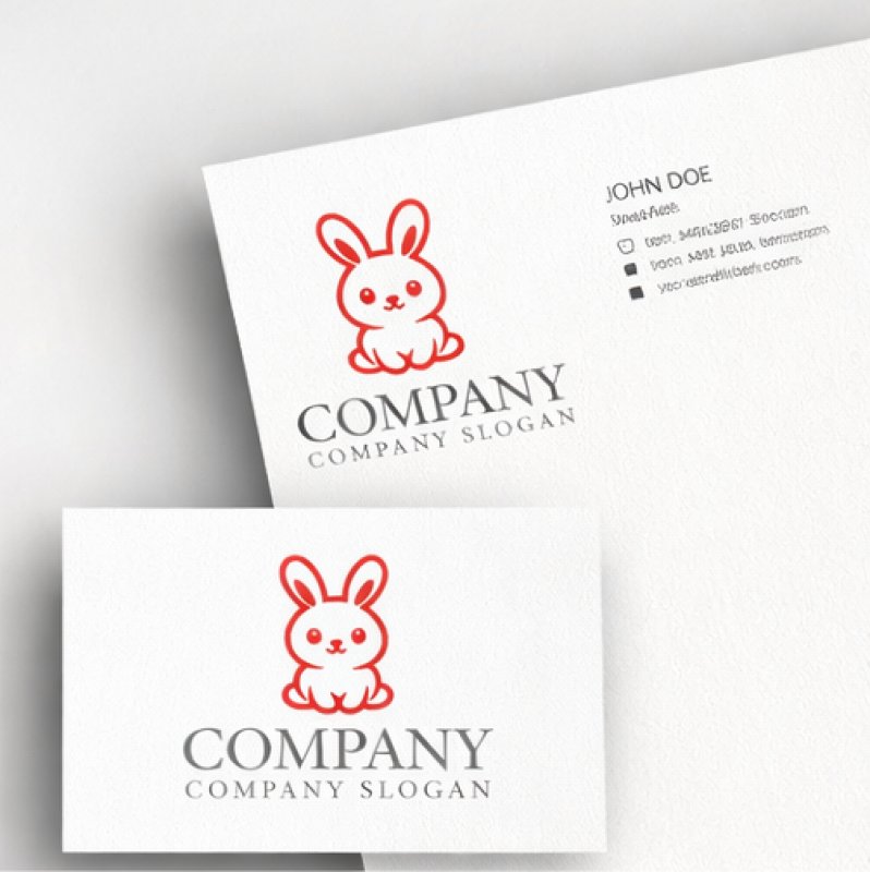 画像3: うさぎ・耳・かわいい・キャラ・ロゴ・マークデザイン597 (3)