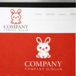 画像4: うさぎ・耳・かわいい・キャラ・ロゴ・マークデザイン597 (4)