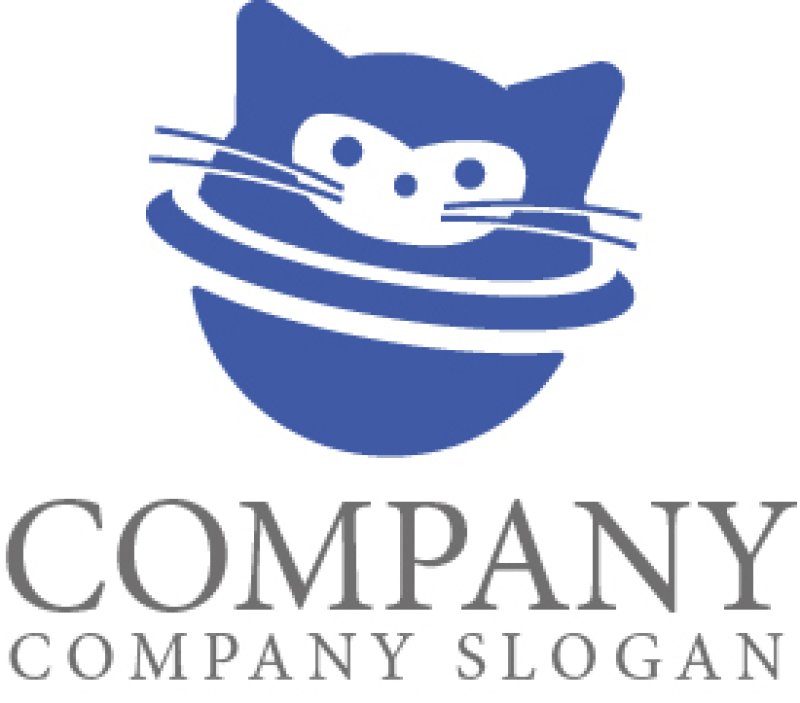 画像1: 猫・宇宙・惑星・ロゴ・マークデザイン599 (1)